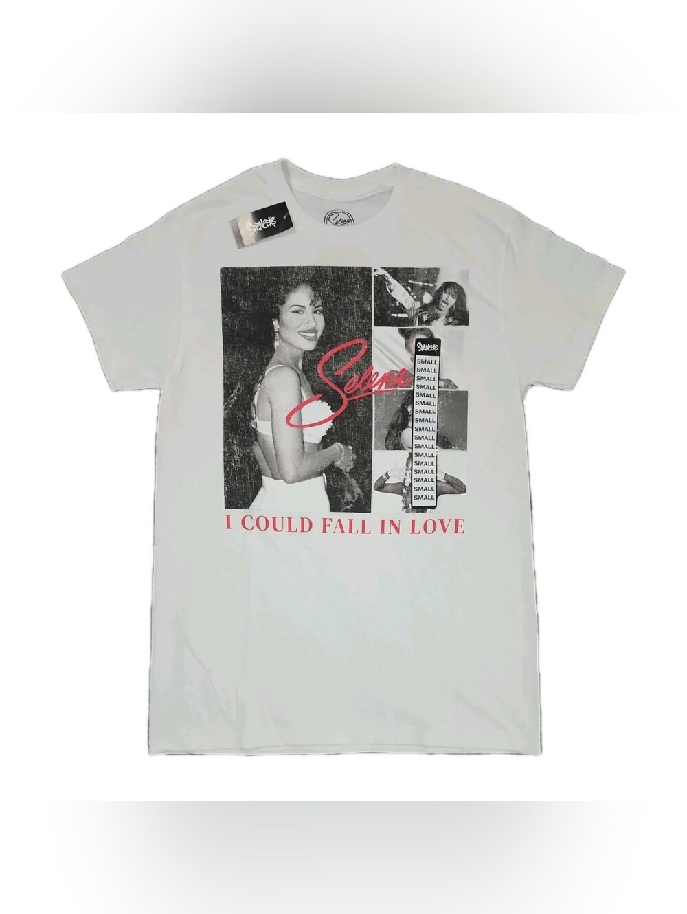 Selena T-Shirt Mens Small White I Could Fall in Love Graphic Music Merch Casual